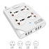 6 USB Fireproof Power Socket - 10A - White