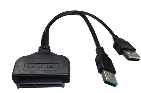 Dual USB 3.0 & USB 2.0 SATA Adapter Cable - Black - WooTech Online Shopping In SA