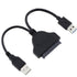Dual USB 3.0 & USB 2.0 SATA Adapter Cable - Black - WooTech Online Shopping In SA