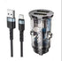 DZ3 Car Charger Set 2USB 2.4A Car Charger Set With Micro Cable - WooTech Online Shopping In SA
