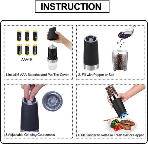 Electric Salt and Pepper Mill - WooTech Online Shopping In SA