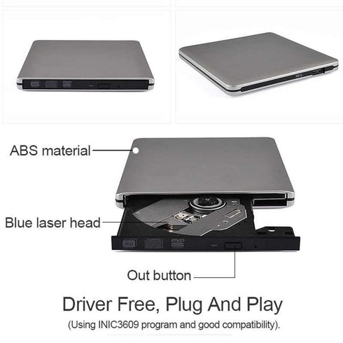 External Dvd writer usb 3.0 Super Slim Drive - WooTech Online Shopping In SA