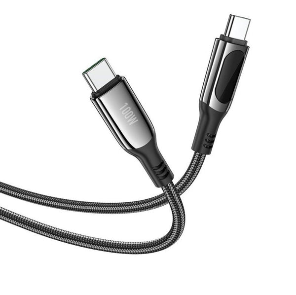 Fast Charging Data USB Type-C to Type-C Cable Charging Power Display S51 - WooTech Online Shopping In SA
