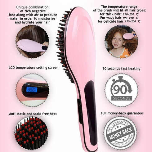 Fast Electric Hair Straightener - WooTech Online Shopping In SA