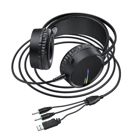 Gaming headset/ Headphones USB + AUX - Hoco W100 - WooTech Online Shopping In SA