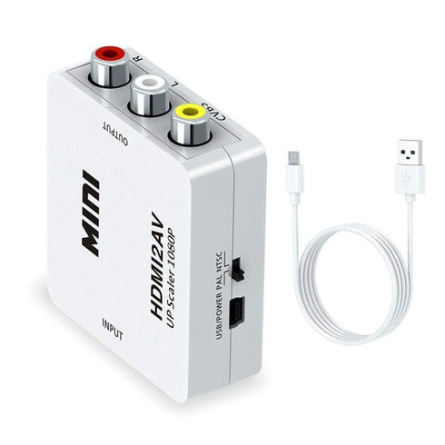 HDMI to AV 3RCA Composite Video Audio Converter Adapter - HDMI2AV White - WooTech Online Shopping In SA