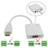 HDMI to VGA Converter Adapter Cable with 3.5mm Audio and USB power cable - White - WooTech Online Shopping In SA