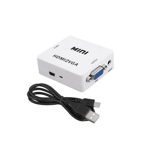 HDMI TO VGA Video AUDIO CONVERTER - White - WooTech Online Shopping In SA