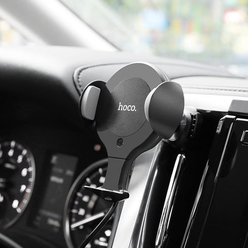 Hoco 10W Car phone holder With Wireless Phone charger - CA60 - WooTech Online Shopping In SA