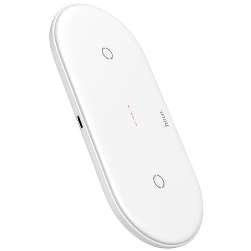 Hoco CW23 Dual wireless Fast Charger - 10W - WooTech Online Shopping In SA