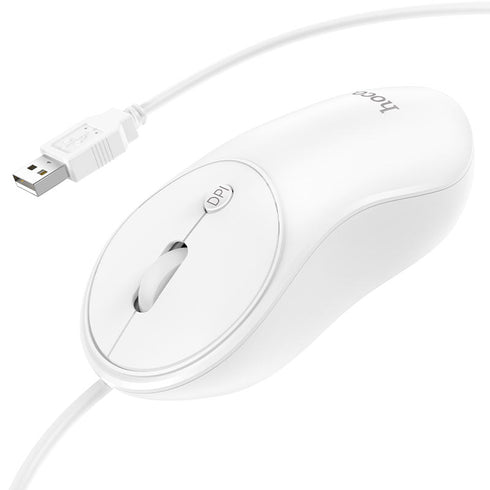 HOCO GM13 Business Wired USB Mouse with super comfortable grip. - WooTech Online Shopping In SA