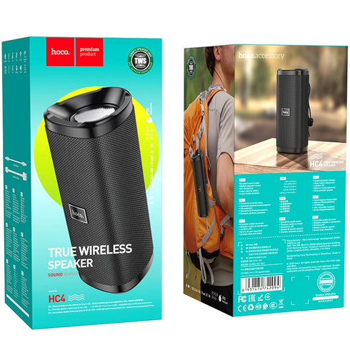 Hoco HC4 Sports BT V5.0 Wireless Speaker - Black - WooTech Online Shopping In SA