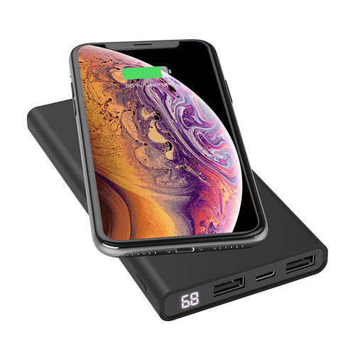 Wireless Power bank 10000 mAh wireless charging dual ports - Hoco J37 - WooTech Online Shopping