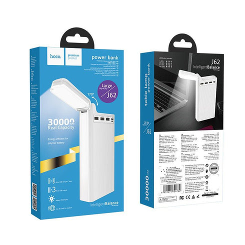 Hoco J62 30000mAh LED Power Bank With Table Lamp - WooTech Online Shopping In SA