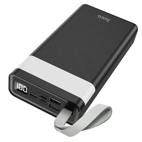 Hoco J73 - 30000mah LED Table Lamp Power Bank - Black - WooTech Online Shopping In SA