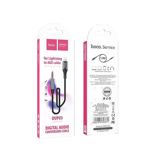 Hoco Lightning To Audio Conversion Cable - 1m - WooTech Online Shopping In SA