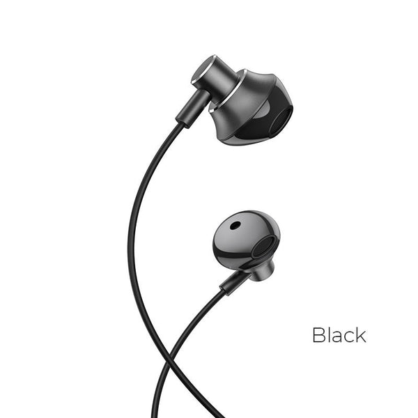 Hoco Magnetic Earphone - Black - 3.5mm Jack M75 - WooTech Online Shopping In SA