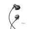Hoco Magnetic Earphone - Black - 3.5mm Jack M75 - WooTech Online Shopping In SA