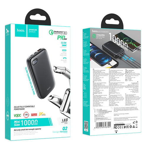 Hoco Q2 10000mAh PD20W LED Mini Power Bank - WooTech Online Shopping In SA