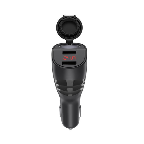 Hoco Thunder Power Car Charger With Dual USB 3.1A & Cigarette Lighter Z34 - WooTech Online Shopping In SA