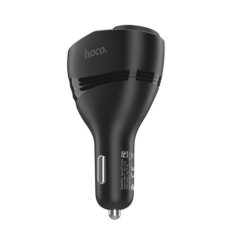 Hoco Thunder Power Car Charger With Dual USB 3.1A & Cigarette Lighter Z34 - WooTech Online Shopping In SA