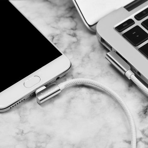 Hoco U42 120Cm Exquisite Steel Micro USB Data Cable - White - WooTech Online Shopping In SA