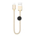 Hoco X35 Easy USB To Carry Lightning Data Cable - Gold - 2.5Cm - WooTech Online Shopping In SA