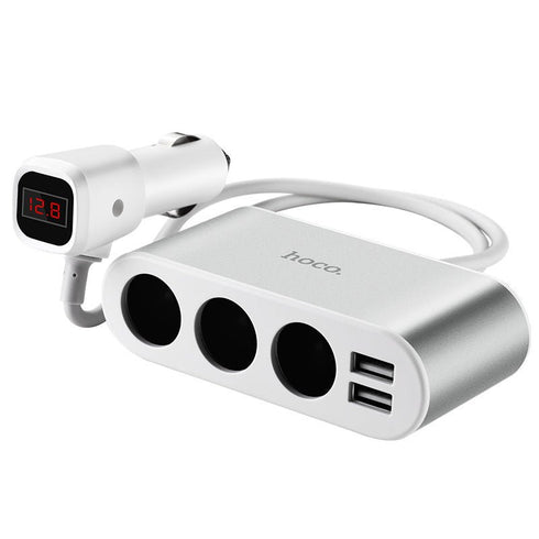 Hoco Z13 Dual USB 3 Cigarette Lighter Car Charger - WooTech Online Shopping In SA