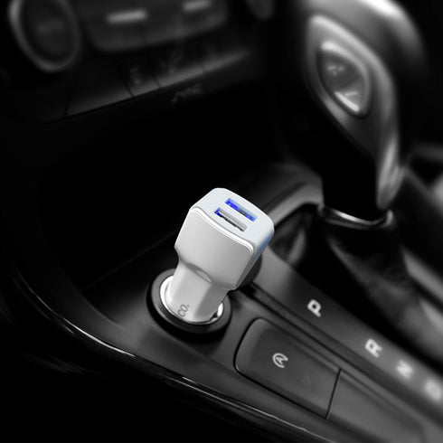 Hoco Z23 2.4A Car Charger With Micro USB Cable 1M - WooTech Online Shopping In SA