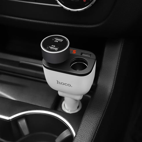 Hoco Z28 Dual USB/Cigarette Lighter Car Charger With LED Display - WooTech Online Shopping In SA