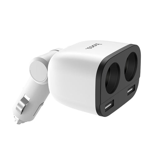 Hoco Z28 Dual USB/Cigarette Lighter Car Charger With LED Display - WooTech Online Shopping In SA