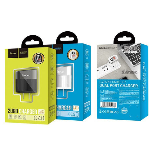 Hoco2UsbChargerC40A - WooTech Online Shopping In SA