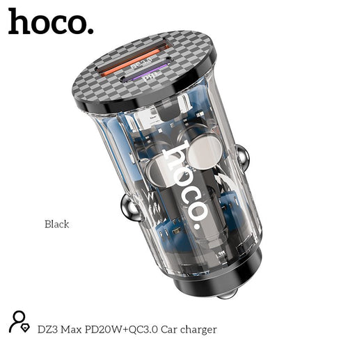 HocoDoublePortedCarChargerDZ3 - WooTech Online Shopping In SA