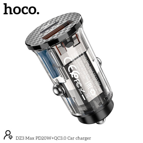 HocoDoublePortedCarChargerDZ3 - WooTech Online Shopping In SA