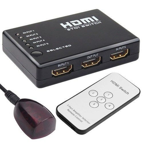 HDMI Switch 5 Port - HDMI 5 To 1 Switch - Black