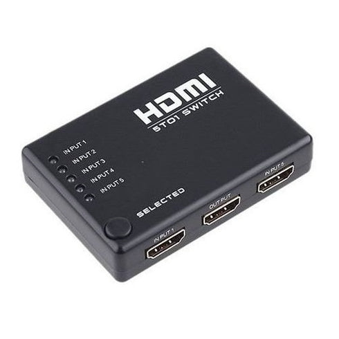 HDMI Switch 5 Port - HDMI 5 To 1 Switch - Black