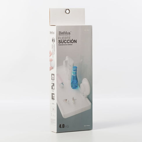 Bathlux Bathroom Single Shelf With Suction Cups