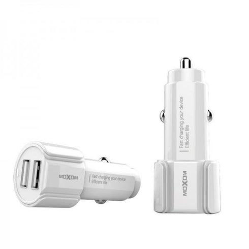 Moxom dual usb charger with cable kc-15 white - WooTech Online Shopping