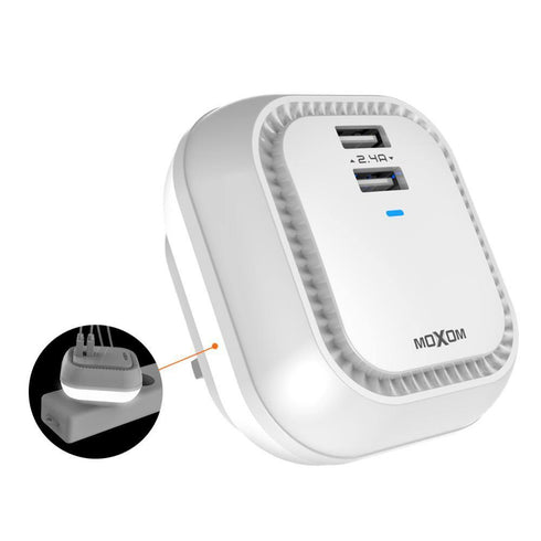 moxom led lamp with 2 port usb charger + cable kh-64y - WooTech Online Shopping