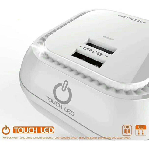moxom led lamp with 2 port usb charger + cable kh-64y - WooTech Online Shopping
