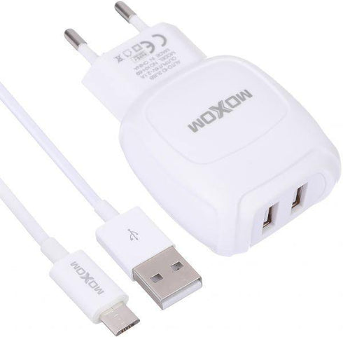 Moxom Fast Charger With cable 2USB- kh-69 - WooTech Online Shopping