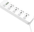 LDNIO SC4408 Defender Series Power Socket with 4 Socket Outlets and 4 USB Charging Port, 5 Power Socket, Waterproof Mechanical Switch, 2500W Power, 2 - WooTech Online Shopping In SA