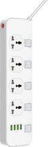 LDNIO SC4408 Defender Series Power Socket with 4 Socket Outlets and 4 USB Charging Port, 5 Power Socket, Waterproof Mechanical Switch, 2500W Power, 2 - WooTech Online Shopping In SA