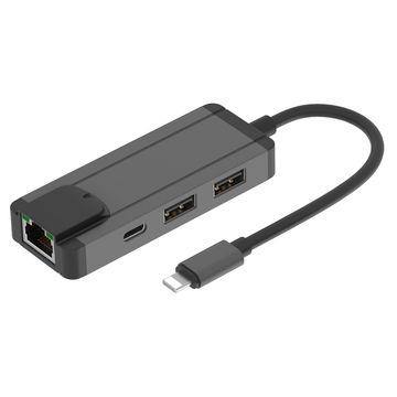 lightning network adapter with HUB - 75002 - WooTech Online Shopping In SA