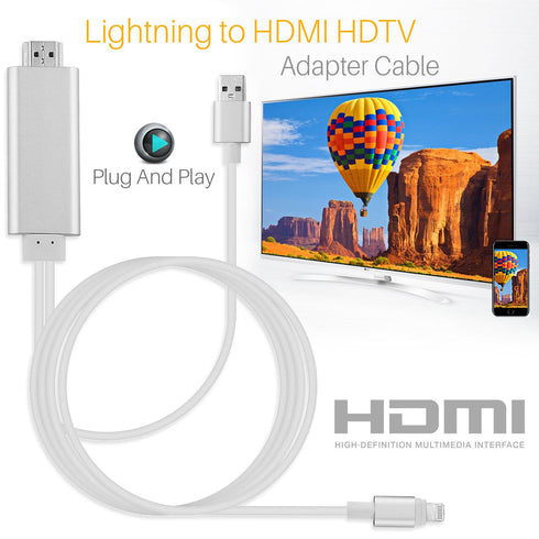 Lightning To Hdmi HDTV Digital AV Adapter for iphone / ipad Mini / Air Pro - WooTech Online Shopping In SA