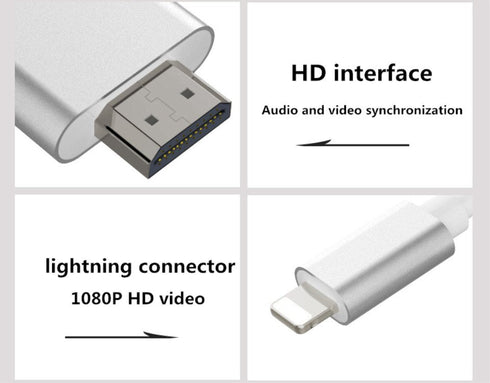 Lightning To Hdmi HDTV Digital AV Adapter for iphone / ipad Mini / Air Pro - WooTech Online Shopping In SA