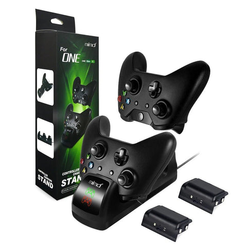 MIMD Charging Dock for XBOX ONE/SLIM/X Dual Gaming Charger Stand for XBOXONE- Black - WooTech Online Shopping In SA