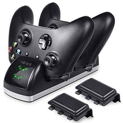 MIMD Charging Dock for XBOX ONE/SLIM/X Dual Gaming Charger Stand for XBOXONE- Black - WooTech Online Shopping In SA