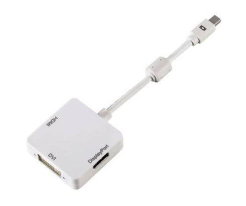Mini Display Port to HDMI|DVI|DISPLAYPORT Adapter - White - WooTech Online Shopping In SA