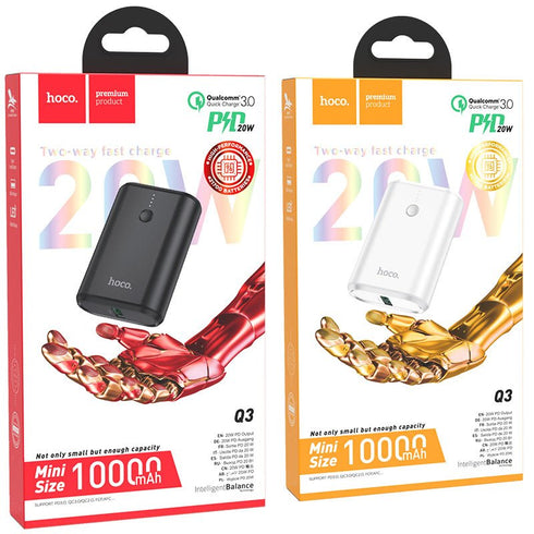 Mini Power bank - Hoco 10000mAh Q3 PD20W 2 Way Fast Charge Power Bank - WooTech Online Shopping In SA